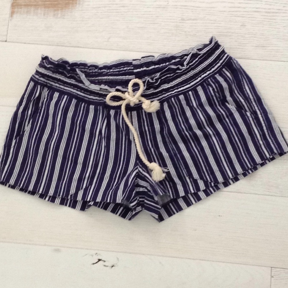 Striped Navy Women's Shorts